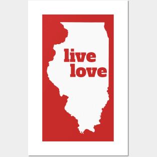 Illinois - Live Love Illinois Posters and Art